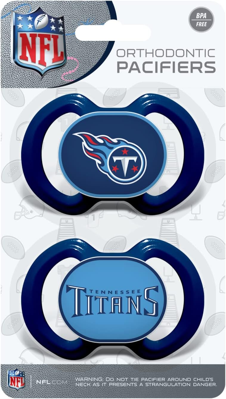 BabyFanatic – Chupete de 2 unidades, NFL Tennessee Titans, equipo oficial de la liga