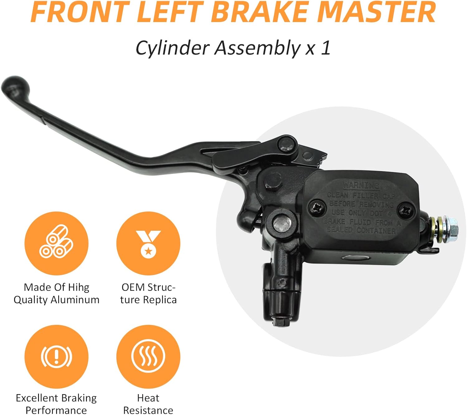 Cilindro maestro de freno delantero 705600865 705601430 compatible con Can Am Outlander Renegade 650 450 500 570 800 850 1000 2012-2021 All Editon
