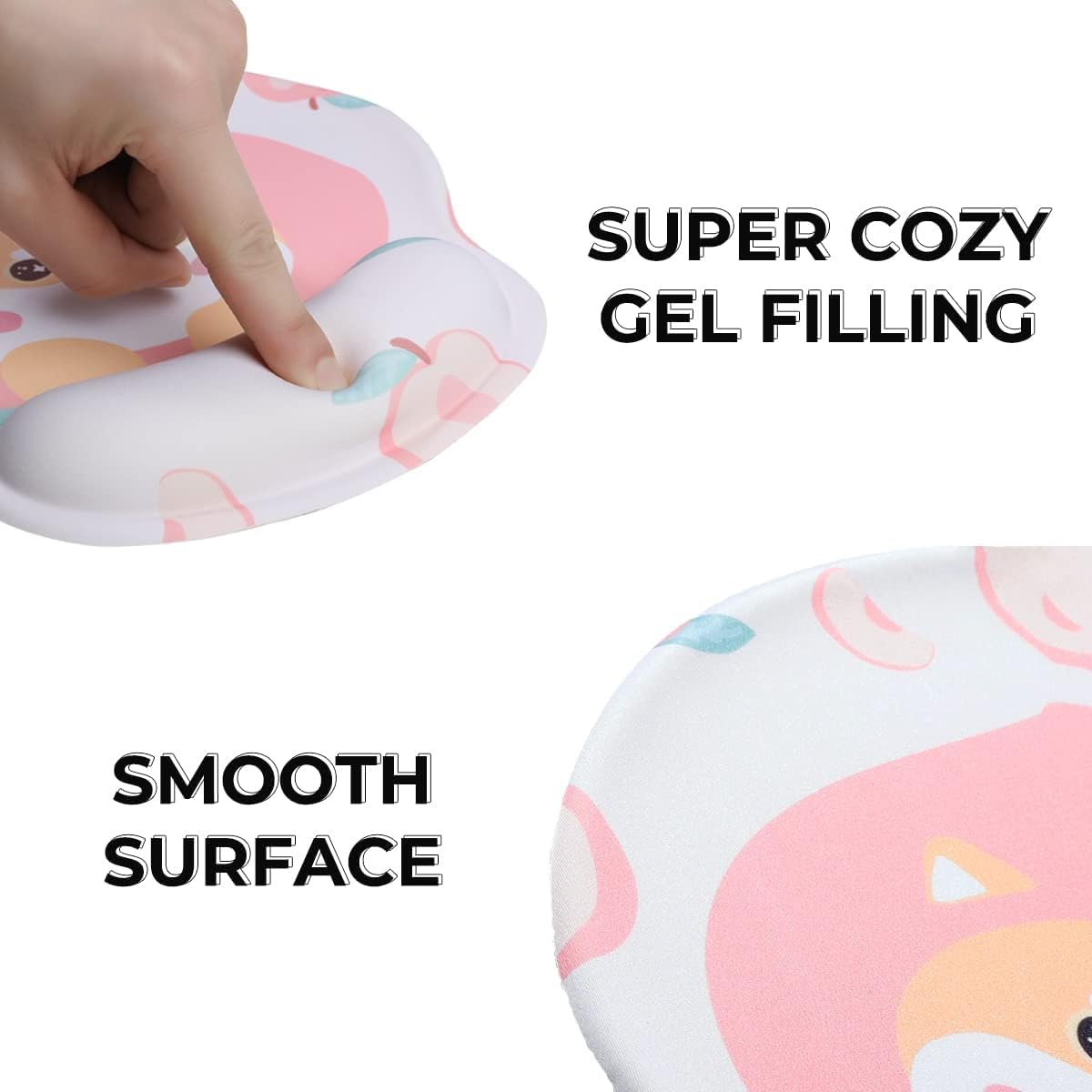 Alfombrilla de mouse ergonómica, alfombrilla de mouse para perro, soporte de muñeca antideslizante, alfombrilla de silicona para mouse de oficina,