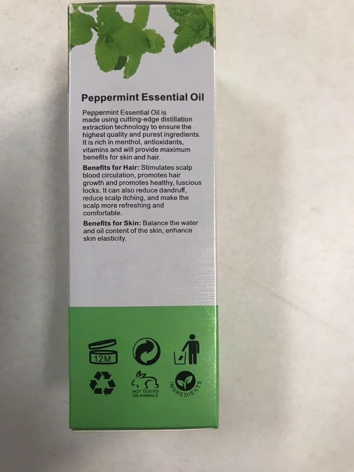SHIFAKOU Aceite esencial de menta de 2 onzas, aceite de menta para cabello, piel y cuerpo, 100% puro y natural, aceite de menta para difusor,