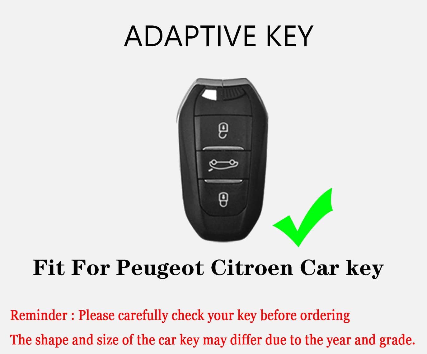 HIBEYO Funda para llavero Peugeot TPU Smart de 3 botones para Peugeot 308 408 508 2008 3008 4008 5008 5008 Accesorios Funda para llave de coche –