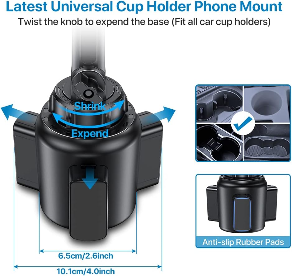 Miracase Soporte universal para teléfono para automóvil, versión mejorada Soporte ajustable de cuello largo para auto, soporte para teléfono,