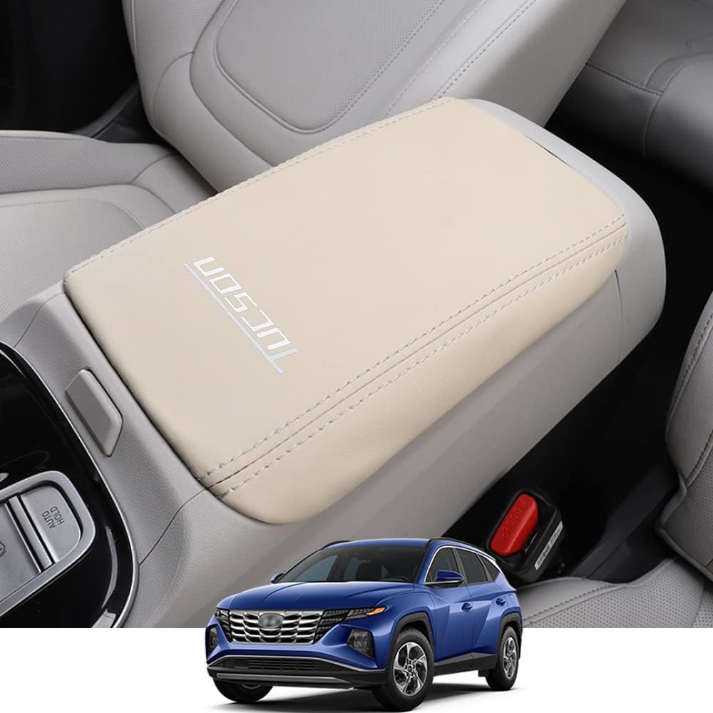 Funda para reposabrazos de consola central adecuada para Hyundai Tucson 2022 2023 2024, resistente a los arañazos, funda de cuero, accesorios de