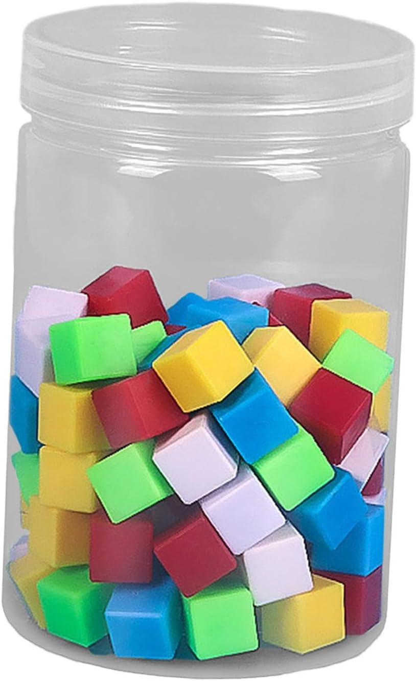 100 cubos de centímetros, bloques educativos, reconocimiento de color, matemáticas, cubos de aprendizaje para edades de 4, 5, 6, 7 años, niños