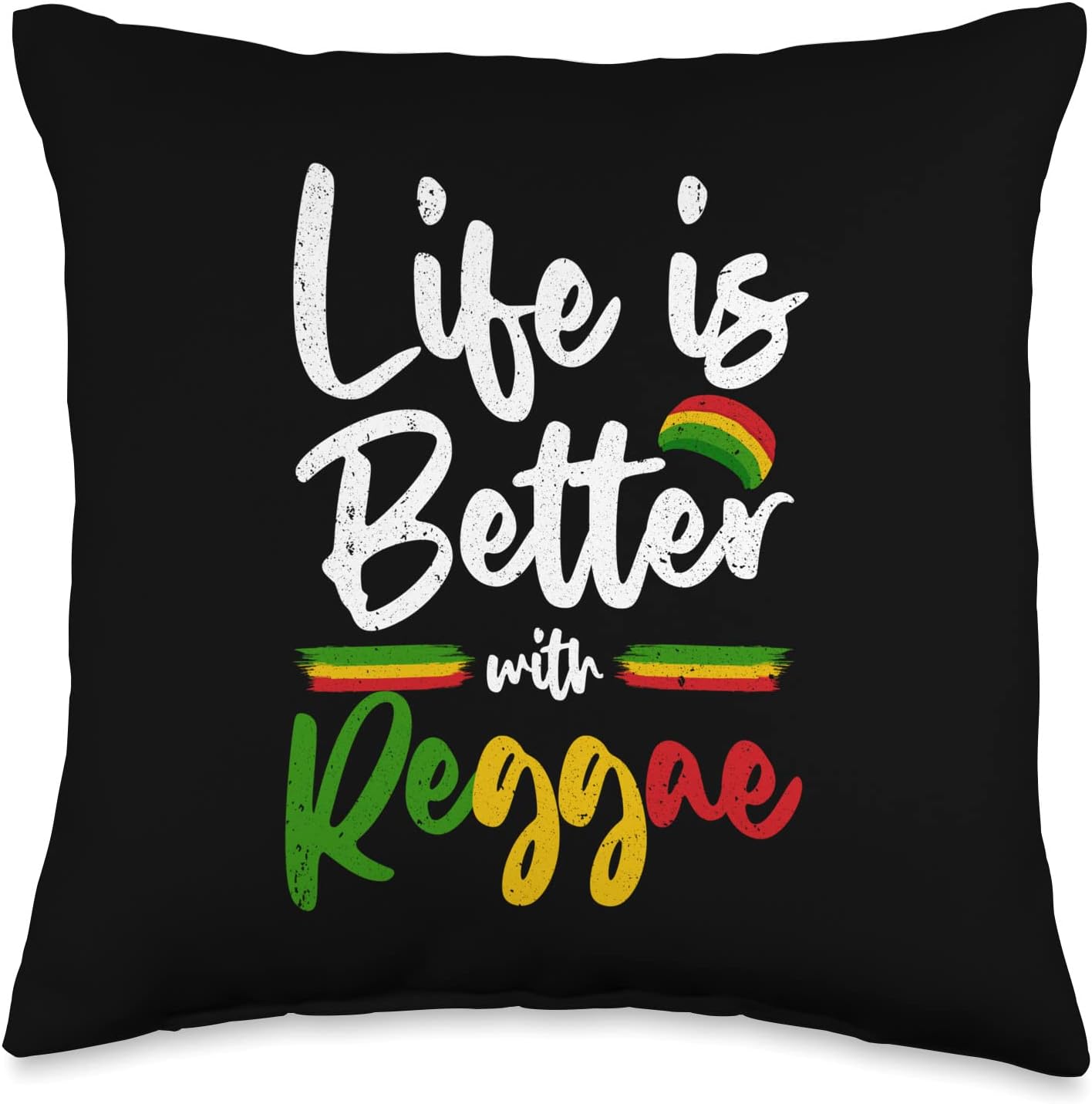 Reggae Gift Rasta Jamaican Accessories & Stuff Divertido diseño jamaicano para hombres y mujeres, almohada de reggae y amantes de la música rasta,