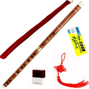 Instrumento musical chino hecho a mano tradicional flauta de bambú Dizi en clave D 1 unids Instrumento musical chino hecho a mano tradicional flauta de bambú Dizi en clave D 1 unids