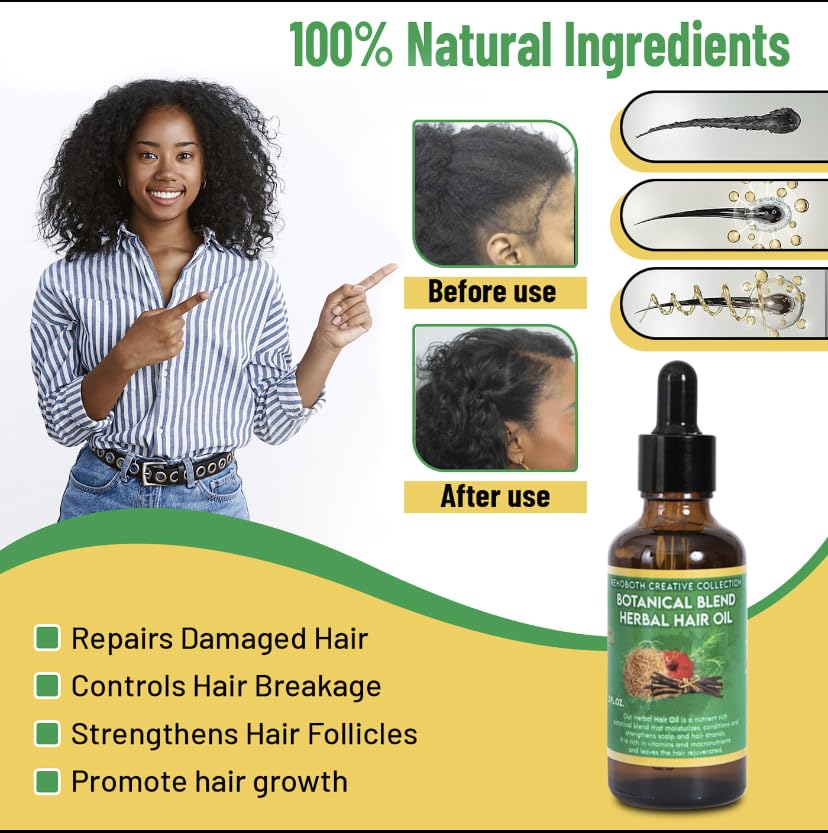 Rehoboth Creative Collection Aceite de mezcla botánica para cabello seco y cuero cabelludo, promueve mechones fuertes del cabello, mejora la