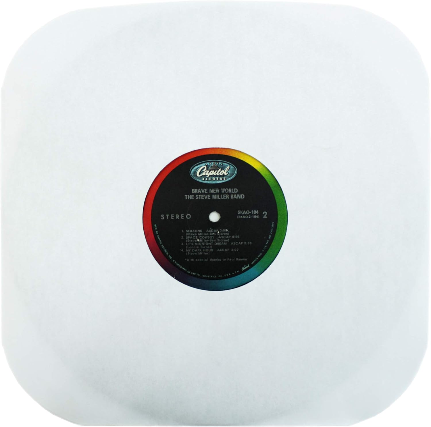 Square Deal – Fundas interiores para disco de vinilo de 12pulgadas, de papel blanco pesado, calidad de archivo, sin ácidos Juego de 100 unidades
