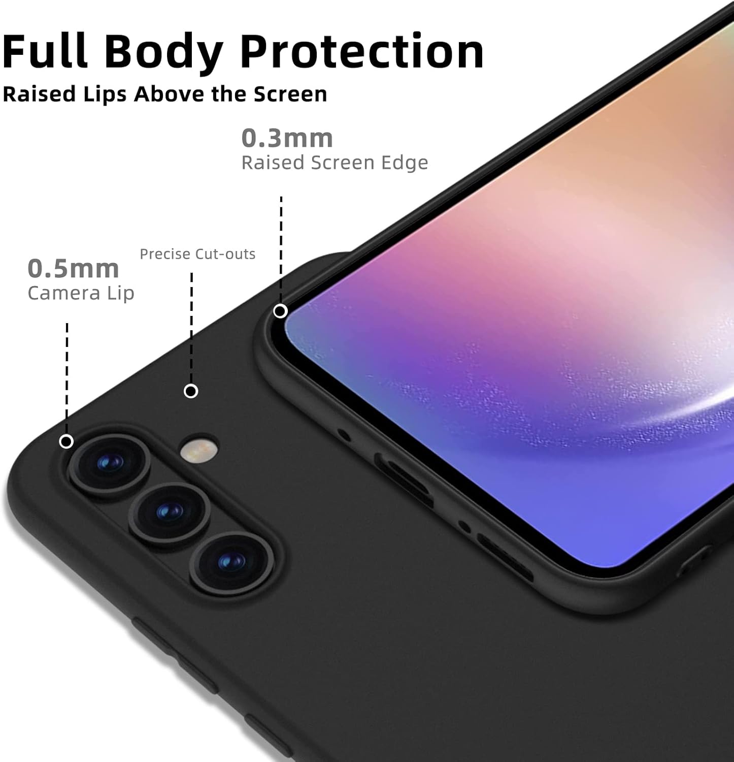 X-level Funda para Samsung Galaxy A54 5G Slim Fit Soft TPU Super Ultra Thin Serie Guardian A54 5G Teléfono Cubierta Trasera Luz Protectora Acabado