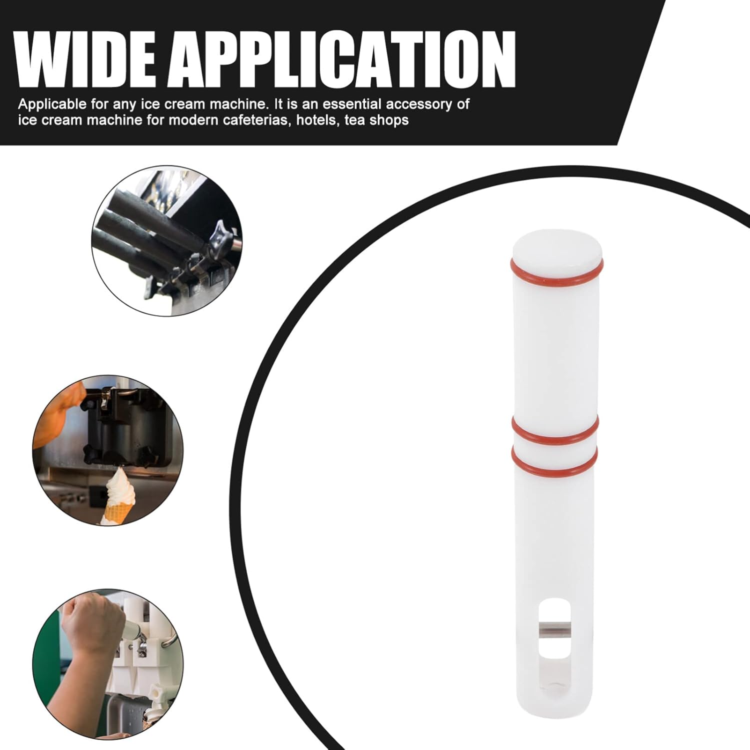 Yardwe Accesorios para máquinas de helados, válvula de máquina de sorbete de frutas, mango de control de helado, piezas para fabricante de postres,