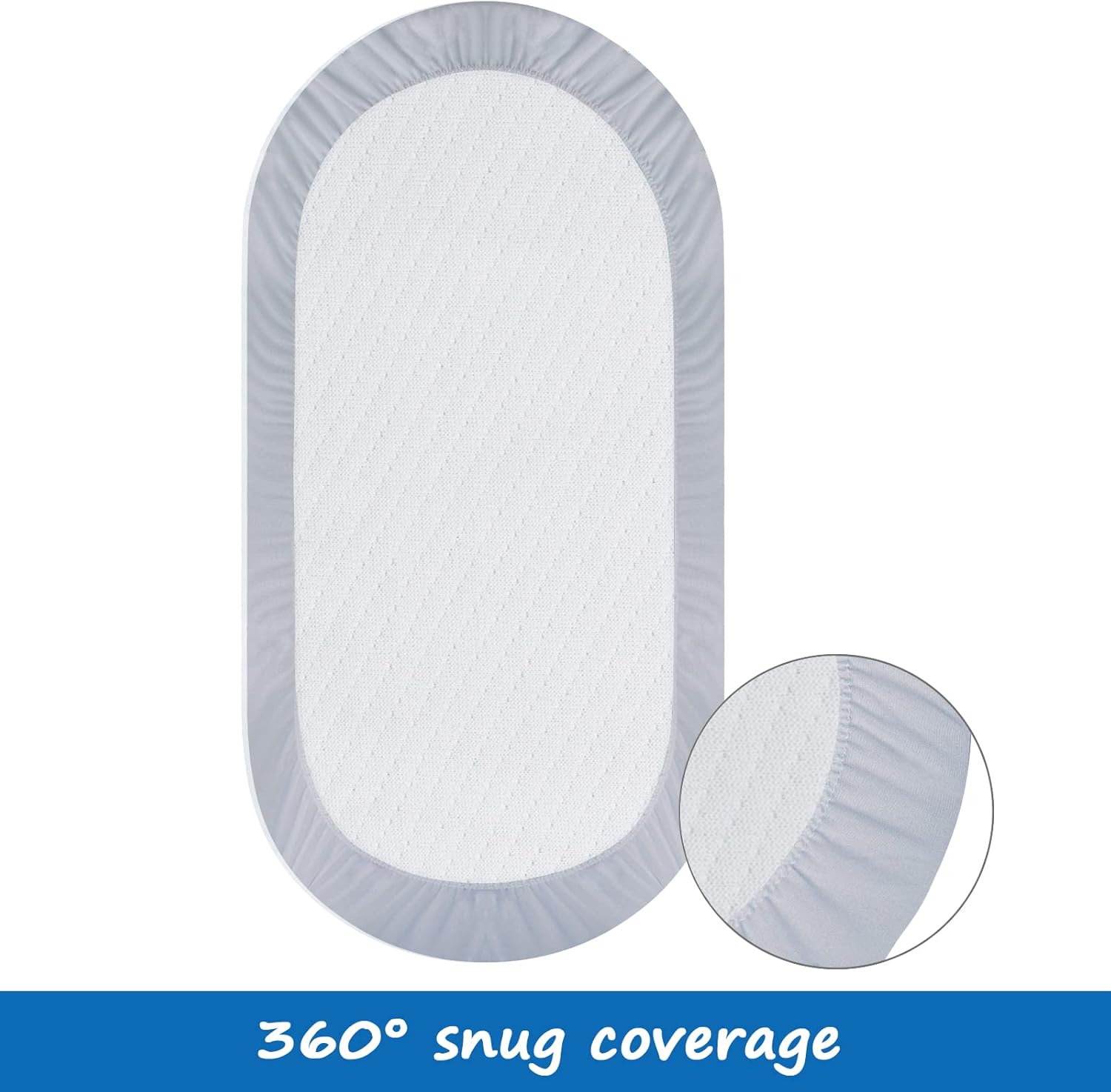 Paquete de 2 fundas impermeables para colchón de moisés, protector de colchón de moisés para niños y niñas (32 x 17 pulgadas), sábana de moisés