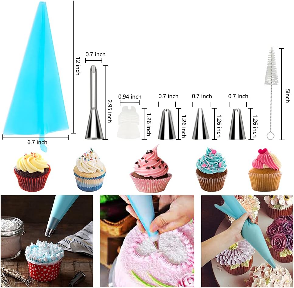 Juego de 35 tubos de forma de canoli, molde de cuerno crema, acero inoxidable antiadherente, 16 piezas en forma de cono y 12 moldes para hornear en