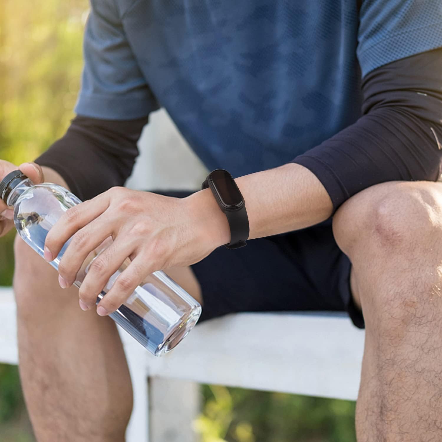 Wanme Bandas para Amazfit Band 5 correas de repuesto para mujeres y hombres, paquete de 2 correas deportivas de silicona compatibles con Amazfit