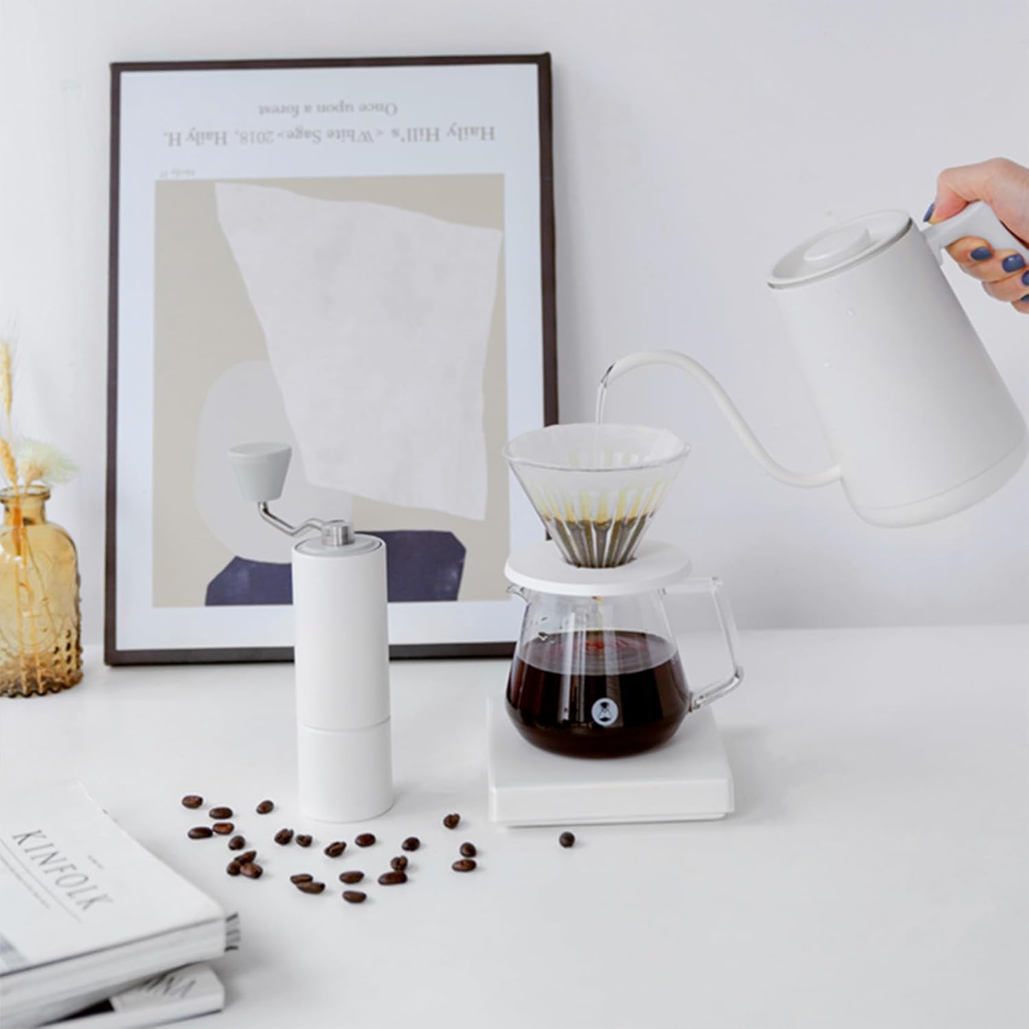 TIMEMORE Molinillo de café manual Chestnut C2 Capacidad 0.88 oz con rebaba cónica de acero inoxidable CNC, ajuste interno ajustable, posicionamiento