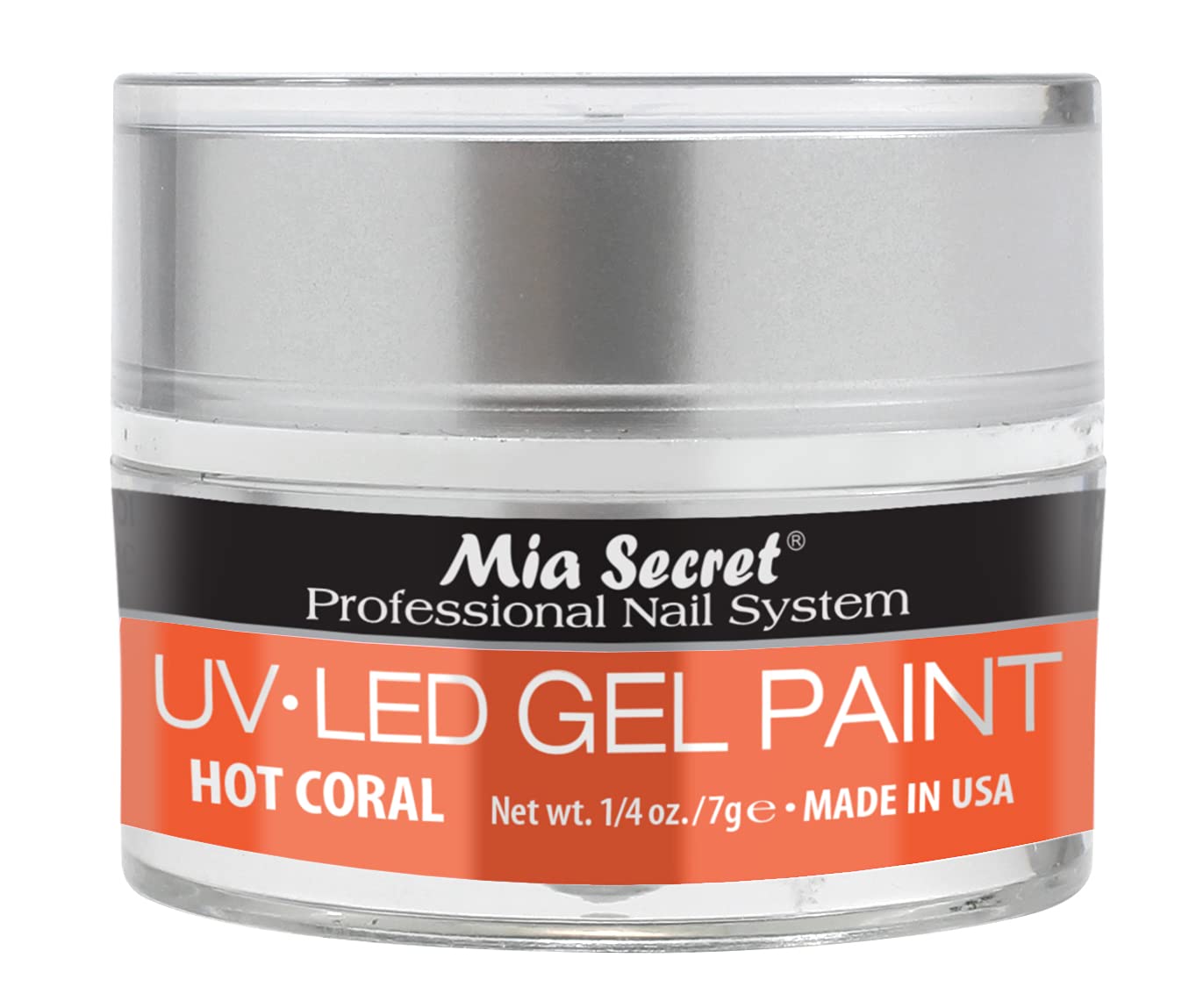 Mia Secret Sistema de uñas profesional UVLED de pintura en gel, 0.18 oz (coral caliente)
