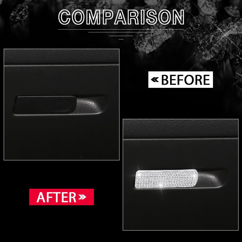 Caja de almacenamiento de accesorios brillantes para automóvil Mercedes Benz, cubierta de botón compatible con Clase A, CLA GLA GLB GLE 2023 2022,