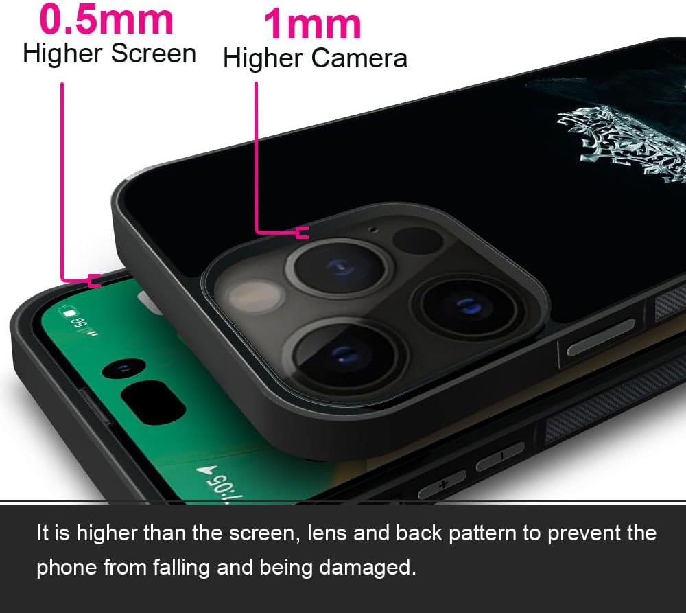 ZHEGAILIAN Funda compatible con iPhone 15 Pro Max, fundas Black Cat Queen compatibles con iPhone 15 Pro Max para niñas, funda de diseño de patrón