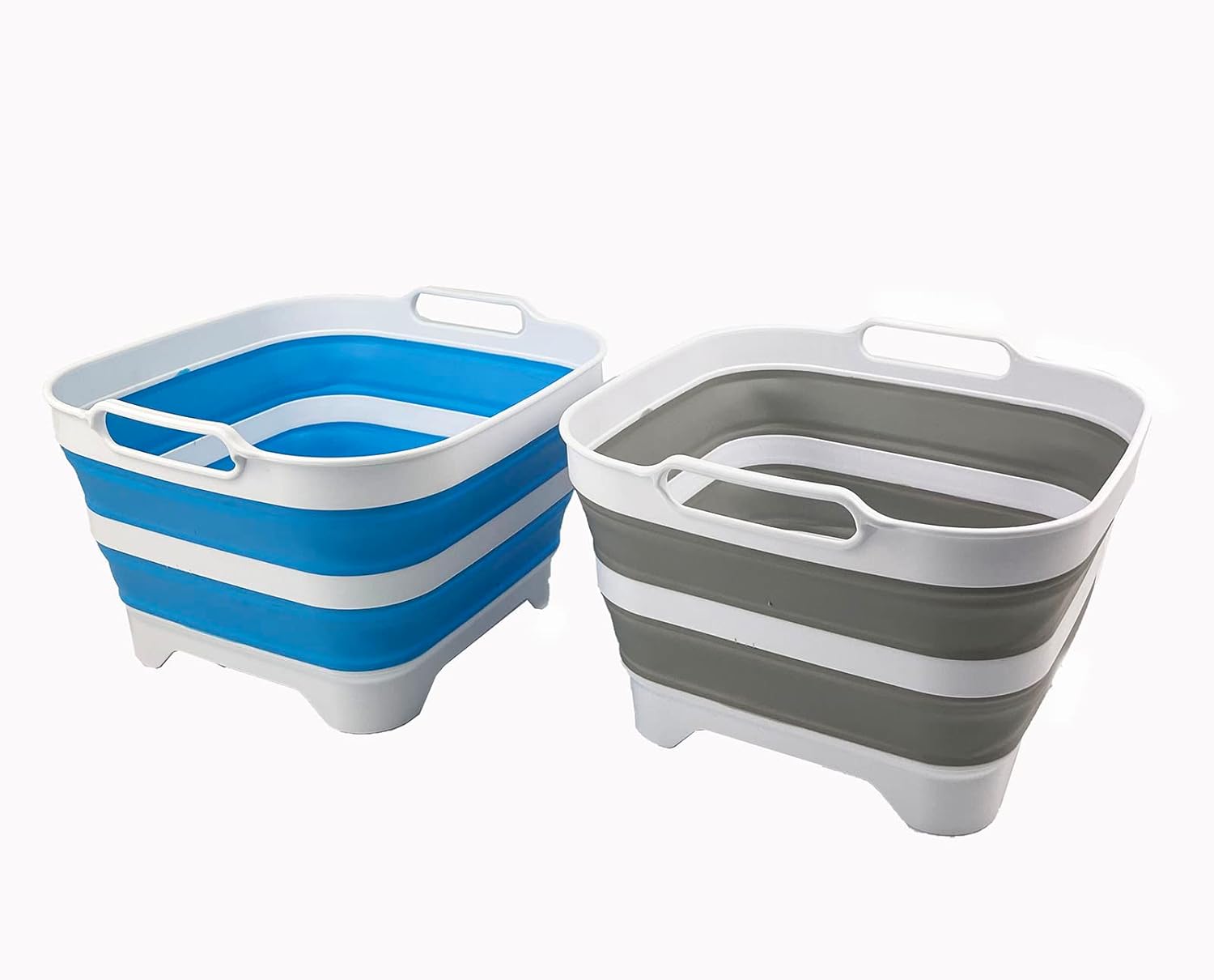 SAMMART Sartén plegable de 10 L (2.64 galones) con tapón de drenaje, lavabo de lavado plegable, tina portátil para lavar platos, bandeja de
