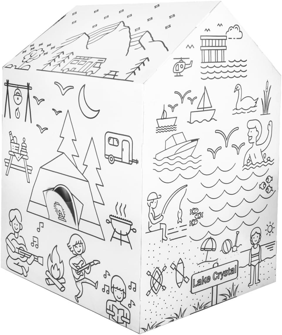 “My Camping Adventure” Colorea tu propia casa de juegos – Abraza la emoción y la alegría de acampar en Lakefront by The Mountain., El mejor arte y