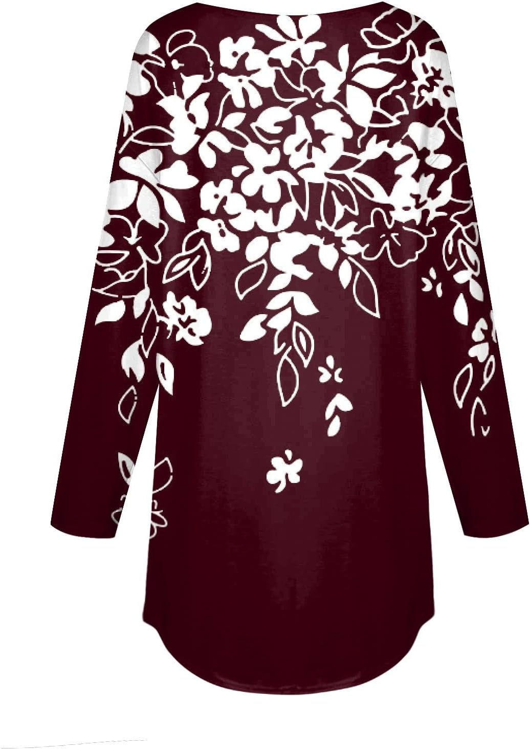 Camisetas casuales para mujer, de manga larga, cuello redondo, para otoño, talla grande, para invierno, color sólido, sudaderas sueltas