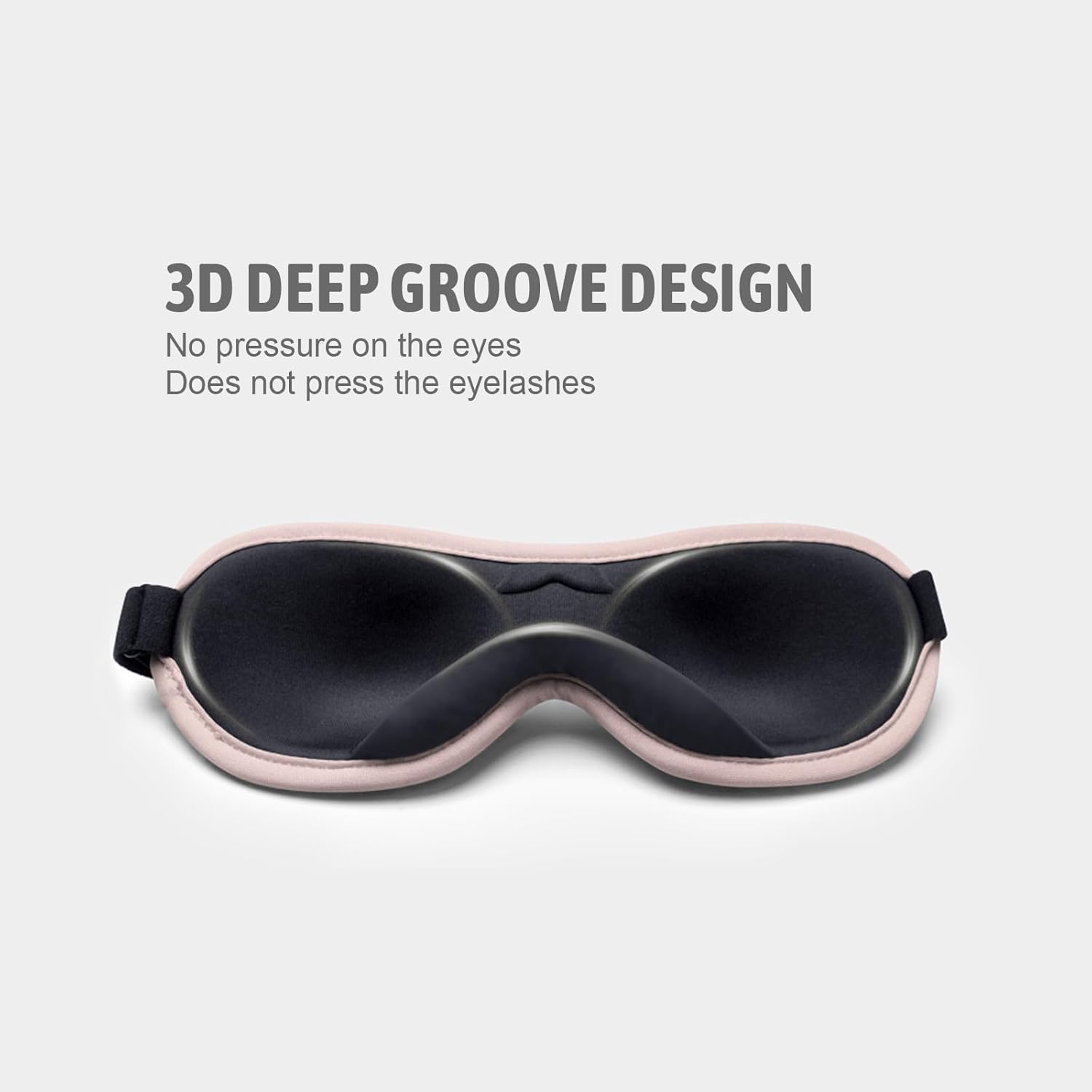 Hunrimu Máscara de ojos para dormir para mujeres y hombres, cubiertas de ojos para dormir, máscara de sueño 3D para viajes, yoga y siesta (rosa)