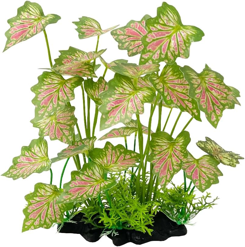 Smoothedo-Pets Plantas de acuario Decoraciones para pecera, 2 piezas, plantas artificiales de plástico, peces de colores, paisajes acuáticos, pieles