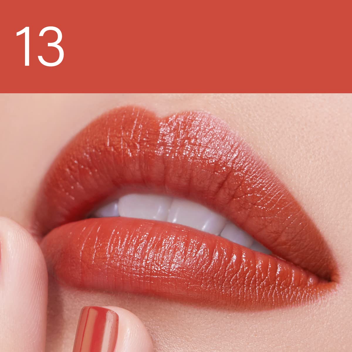 Lápiz labial cremoso hidratante, color de labios de alta pigmentación de larga duración, suave, hidratante, naranja coral, 13