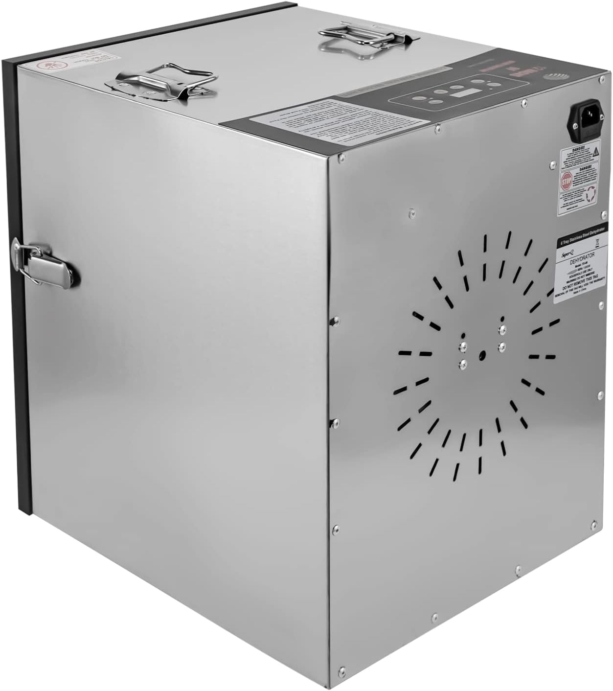 Deshidratadores de alimentos para encimera, máquina secadora de acero inoxidable con temporizador ajustable, control de temperatura de 86.0-176.0 F