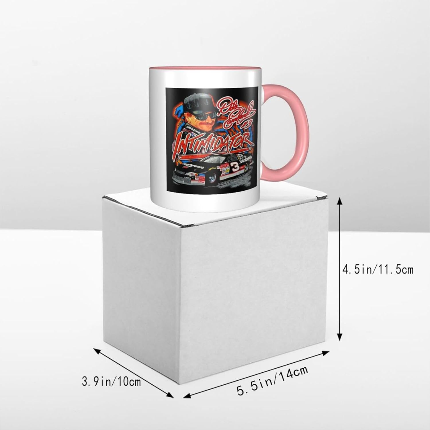 Dale Racer Earnhardt Racing Champion – Taza de café de cerámica para oficina, hogar, regalo, té, bebidas calientes, 12 onzas