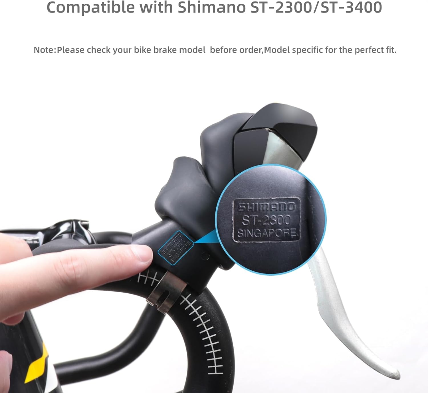 Palancas de freno de bicicleta, capó compatible con Shimano ST-2300 ST-3400 de silicona para bicicleta de carretera