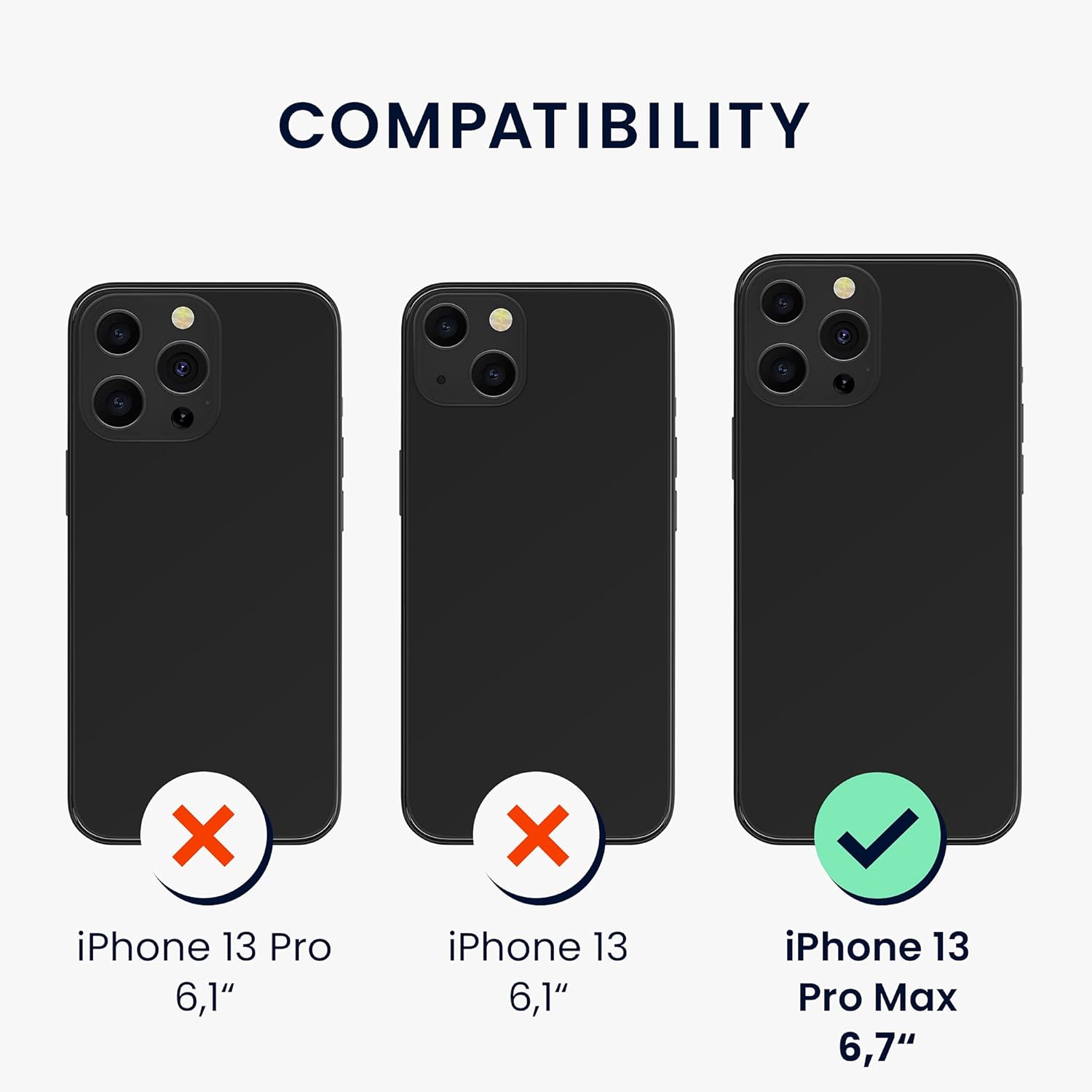 kwmobile Funda compatible con Apple iPhone 13 Pro Max – Funda protectora delgada de silicona TPU – Negro mate