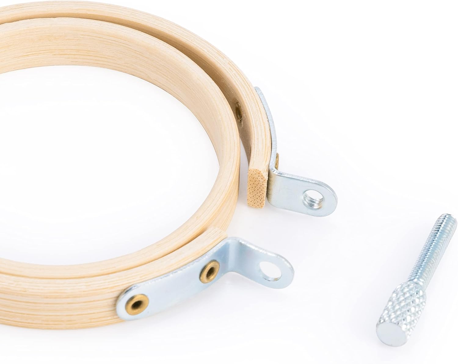 Caydo 10 mini aros de bordado de 2.5 pulgadas, círculo de bambú, aro de punto de cruz para bordado, artesanía de costura práctica y decoración de