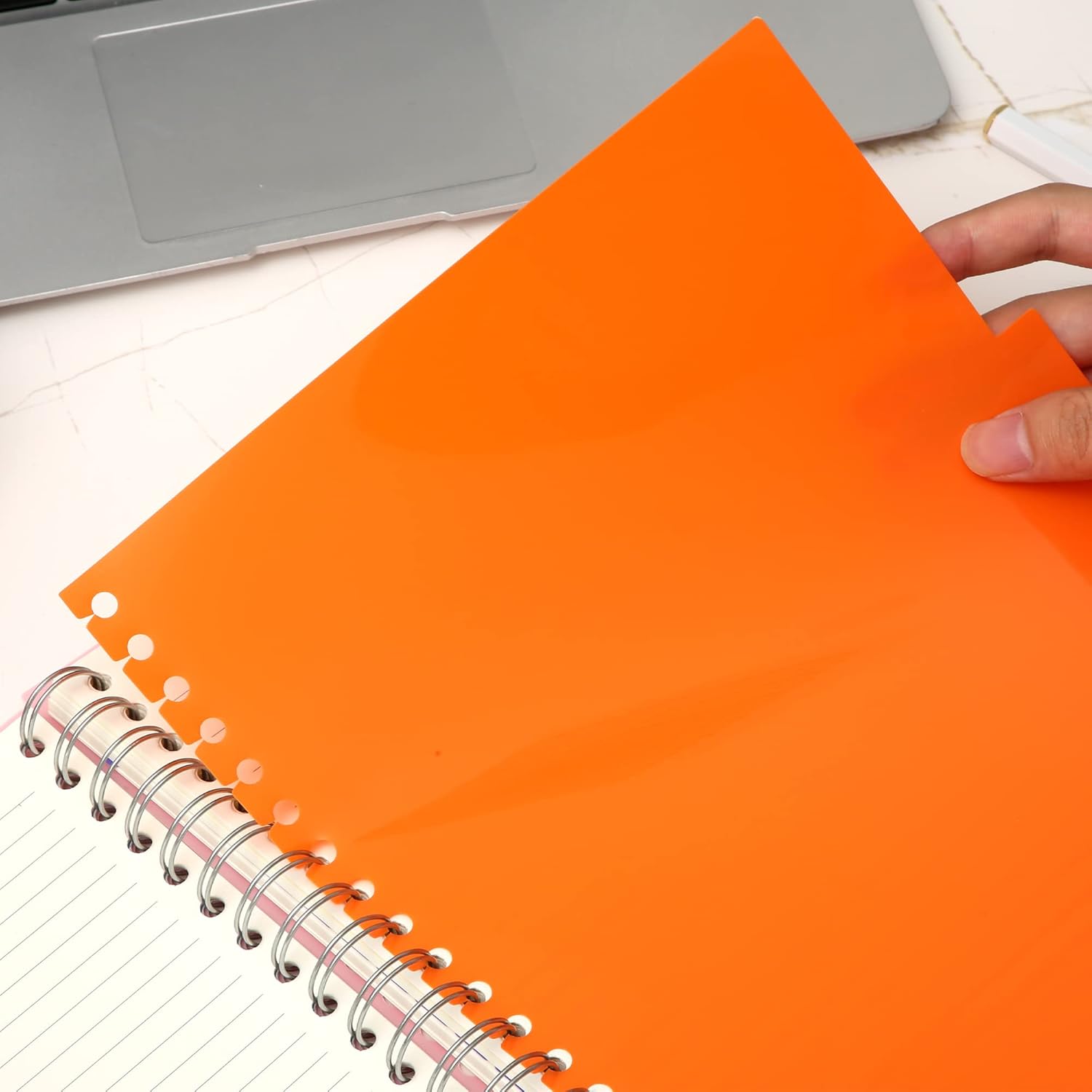 Yoment Cuaderno de 5 asignaturas de 8.5 x 11 pulgadas, cuaderno grande en espiral con divisores y pestañas, cuaderno de espiral de tapa dura,