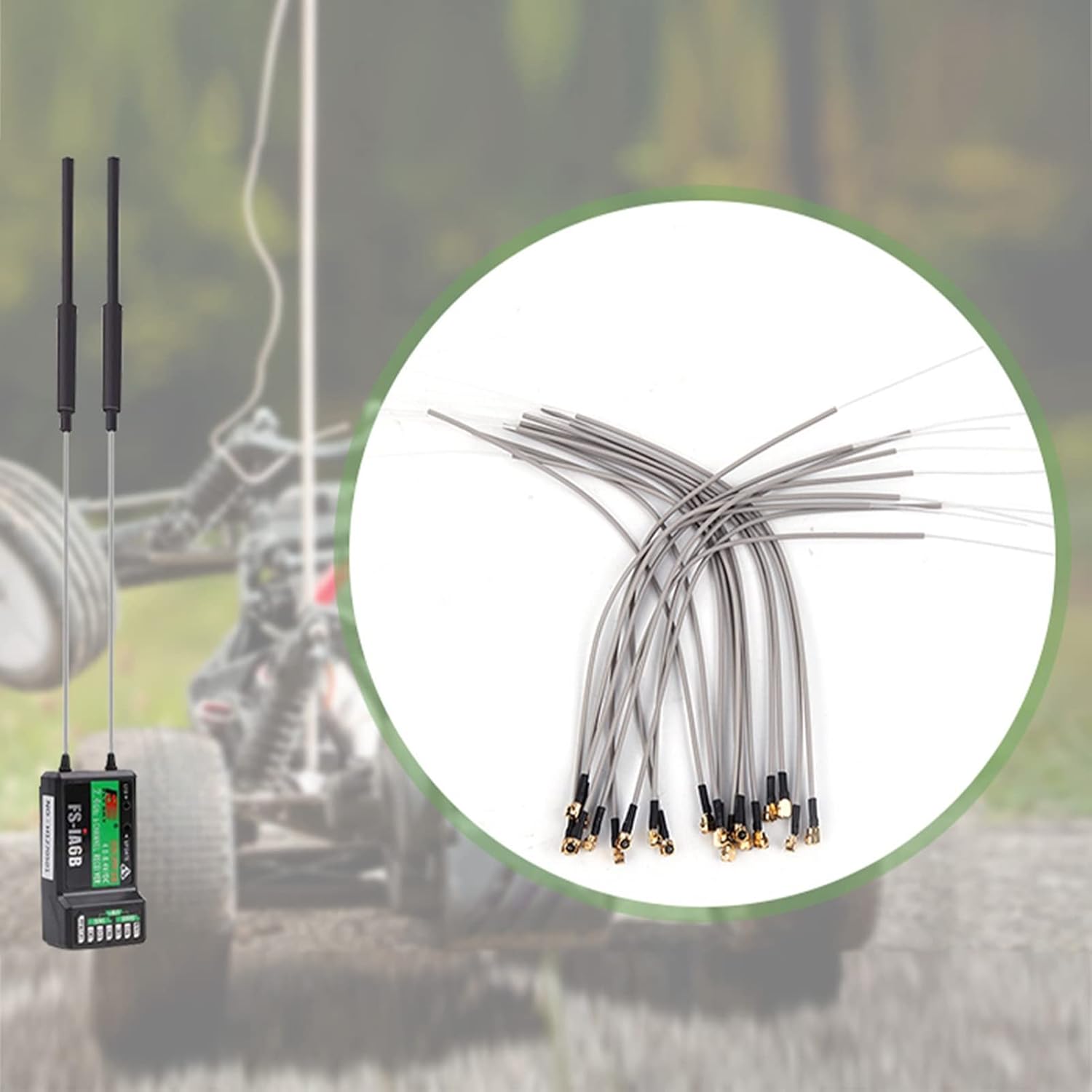 20 unids 2.4G antena 5.9 in ABS largo avión receptor para FrSky Futaba