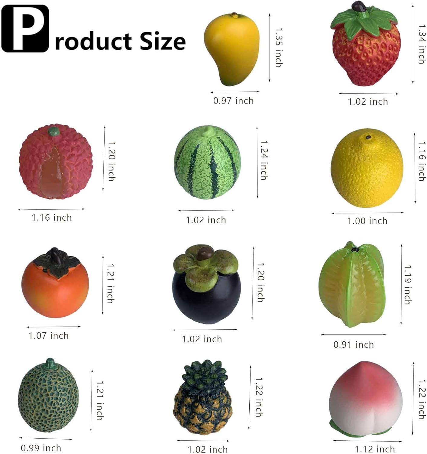 11 Piece Fruit Fridge Magnets 3D Resin Simulation Fruit Refrigerator Magnet Creative Natural Strawberry Shaped Magnets Fun Magnets or Ornaments for