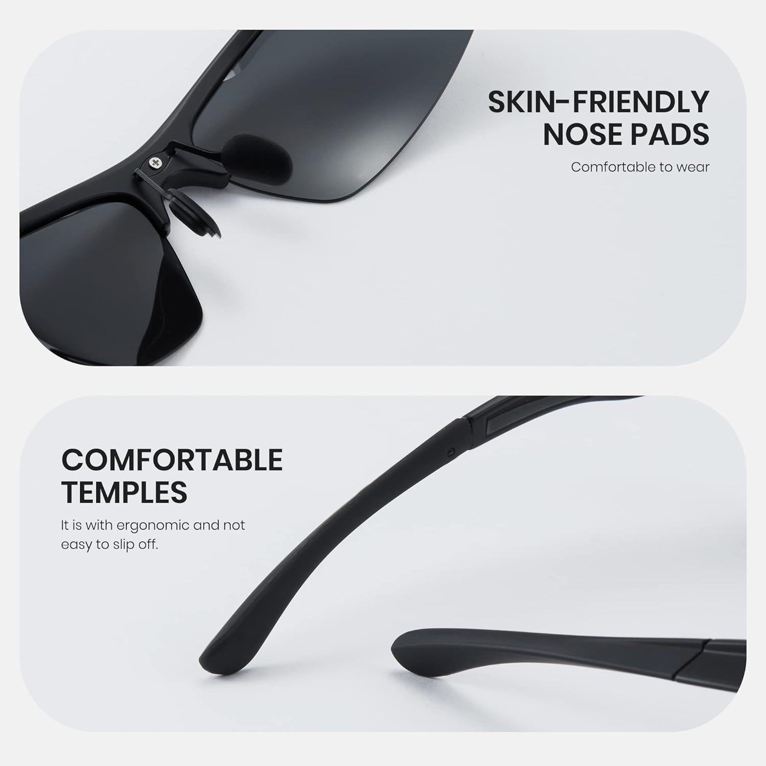 Cyxus Gafas de sol deportivas polarizadas para hombres y mujeres, para correr, ciclismo, pesca, golf, conducción, gafas de sol Tr90