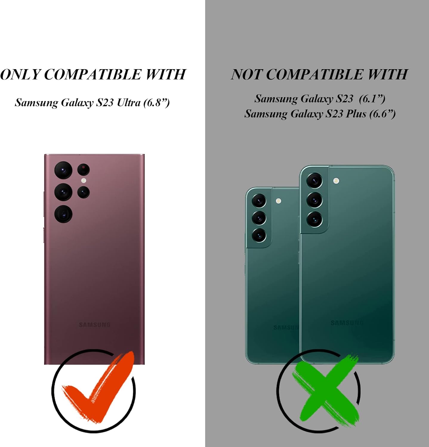 Qireoky Funda para Samsung Galaxy S23 Ultra 3 en 1 de protección extrema resistente a prueba de golpes, cubierta de puerto antipolvo,