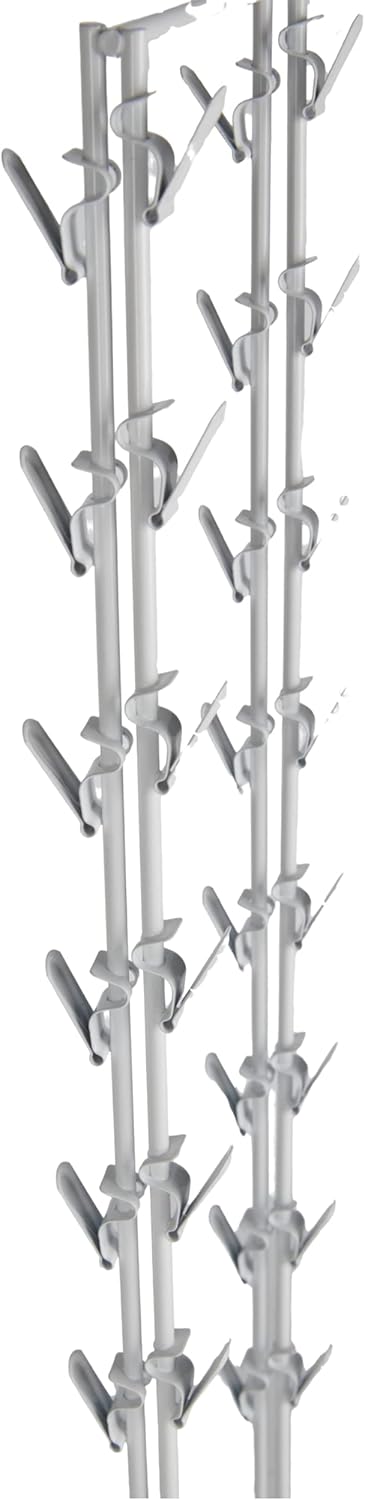 Estante de encimera blanco con clip de resorte – 32 clips – (9 pulgadas de ancho x 10 pulgadas de profundidad x 24 pulgadas de alto) – Perfecto para