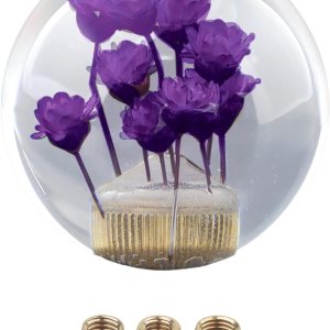 Cabezal de palanca de cambios de coche, perilla de velocidad de bola transparente, palanca de cambios manual de acrílico con flor, cabeza de cambio Cabezal de palanca de cambios de coche, perilla de velocidad de bola transparente, palanca de cambios manual de acrílico con flor, cabeza de cambio