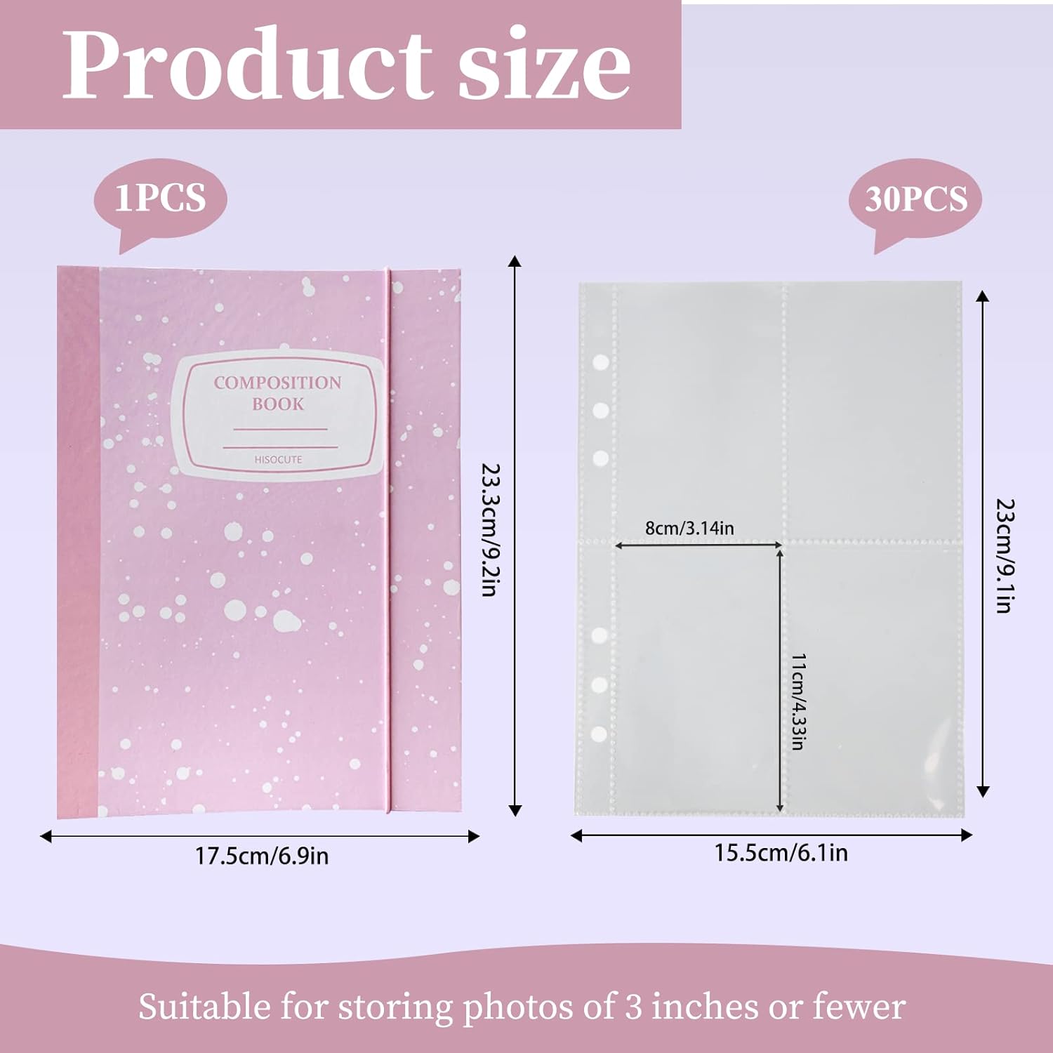domidomi Carpeta para tarjetas fotográficas A5 Kpop con 6 anillas, soporte para tarjetas fotográficas Kpop, protectores de tarjetas recargables con