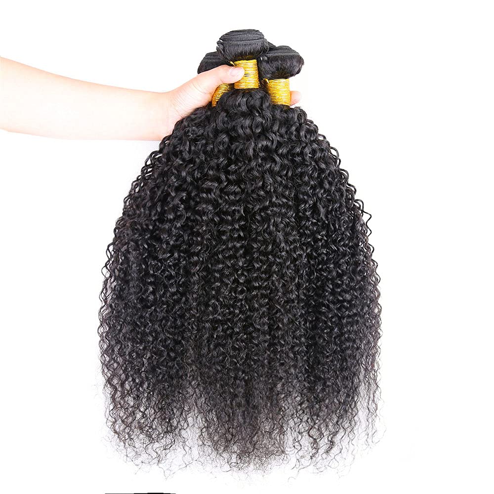 Extensiones de cabello humano rizado rizado de 24, 26, 28 pulgadas, extensiones de cabello humano brasileño rizado, cabello virgen sin procesar, 3