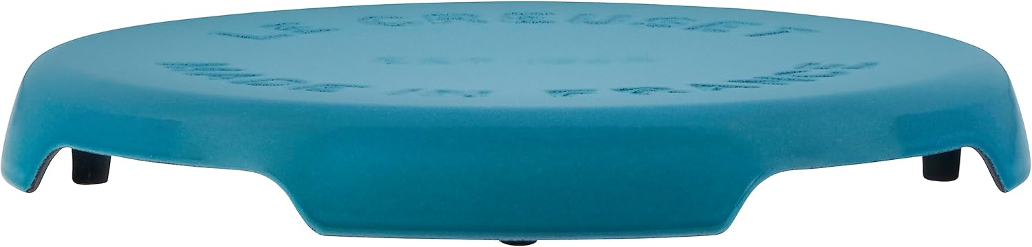 Le Creuset Salvamanteles Signature de hierro fundido esmaltado, 8.8 pulgadas, Caribe