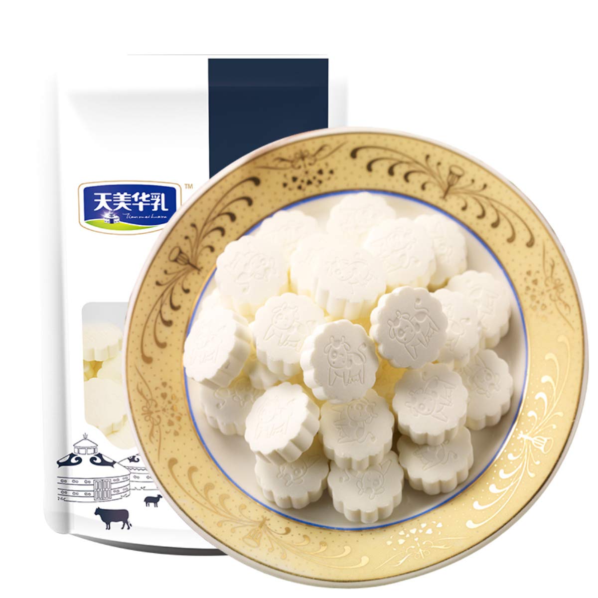 WOW-great Inner Mongolia Specialty Mongolia Cheese Snack Rebanadas de leche 250 g8.81 oz0.55 libras