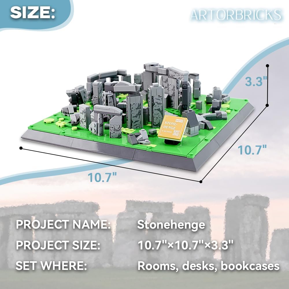 Architectural Stonehenge of England – Juego de construcción de colección grande y regalo para adultos (753 piezas)