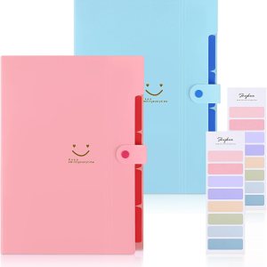 SKYDUE Carpetas de archivos expandibles con 5 bolsillos, lindo organizador de archivos de acordeón con etiquetas, carpeta tamaño carta para SKYDUE Carpetas de archivos expandibles con 5 bolsillos, lindo organizador de archivos de acordeón con etiquetas, carpeta tamaño carta para