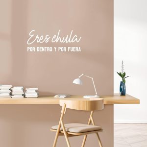 Eres Chula Por Dentro y Por Fuera – 10 x 25 pulgadas – Calcomanía femenina española inspiradora y positiva para oficina, boutique, salón de belleza, Eres Chula Por Dentro y Por Fuera – 10 x 25 pulgadas – Calcomanía femenina española inspiradora y positiva para oficina, boutique, salón de belleza,