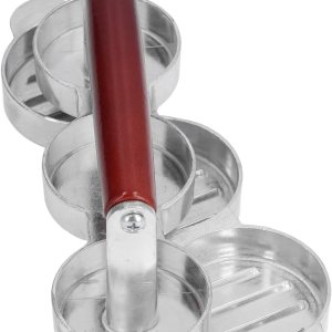 TOPINCN Mini prensa de hamburguesas, prensa de hamburguesa de forma redonda Patty Maker para picnic para barbacoa TOPINCN Mini prensa de hamburguesas, prensa de hamburguesa de forma redonda Patty Maker para picnic para barbacoa