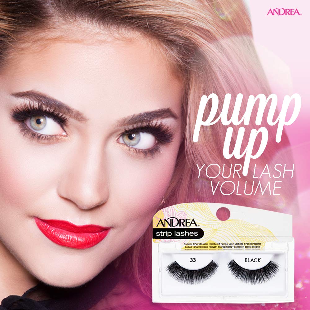 Andrea Pestañas postizas estilo 33 – Negro 4 pares