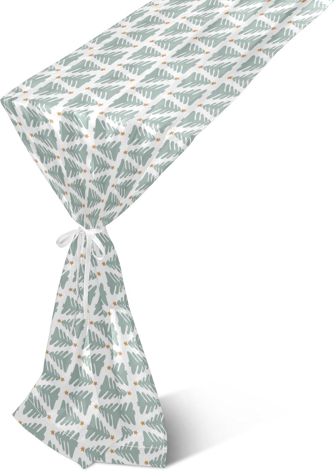 Camino de mesa triangular para árbol de Navidad, decoración de mesa de otoño para decoración de escritorio, camino de mesa de Navidad de 108