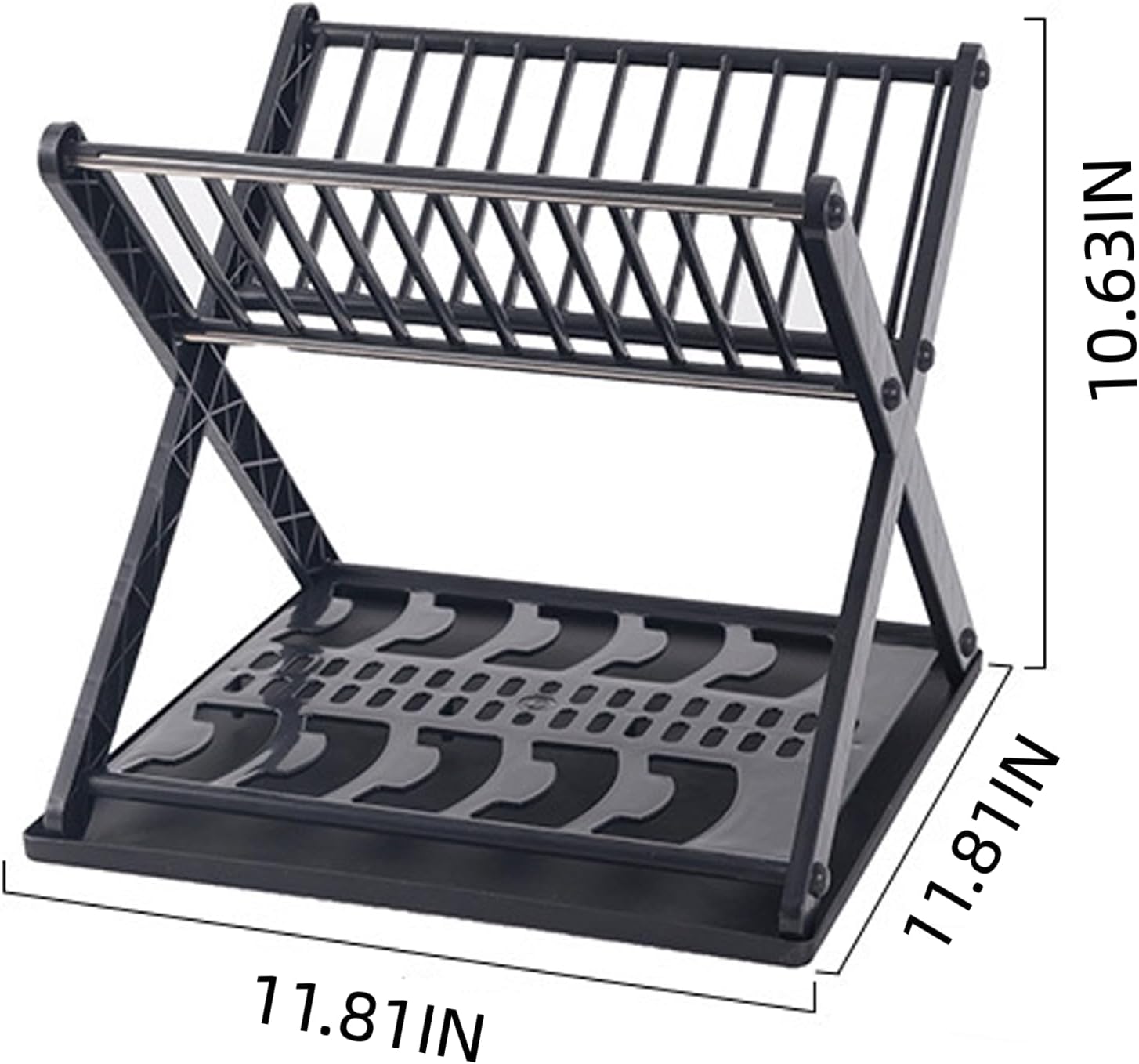LYYMORPH Escurridor de platos, escurridor de platos para encimera de cocina, escurridor de platos con escurridor, escurridor de platos pequeño y